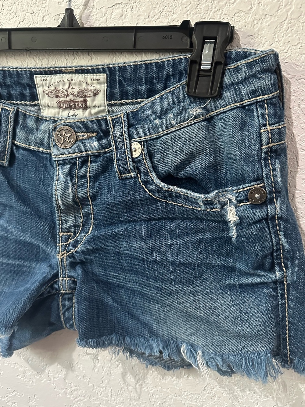 ❗️ Short Regular Denim Cutoff Shorts - Blue - Big Star LIV Size 28 - Picture 3 of 10